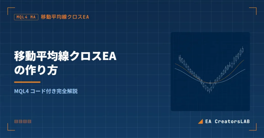 移動平均線クロスEAの作り方｜MQL4コード付きで開発元が完全解説